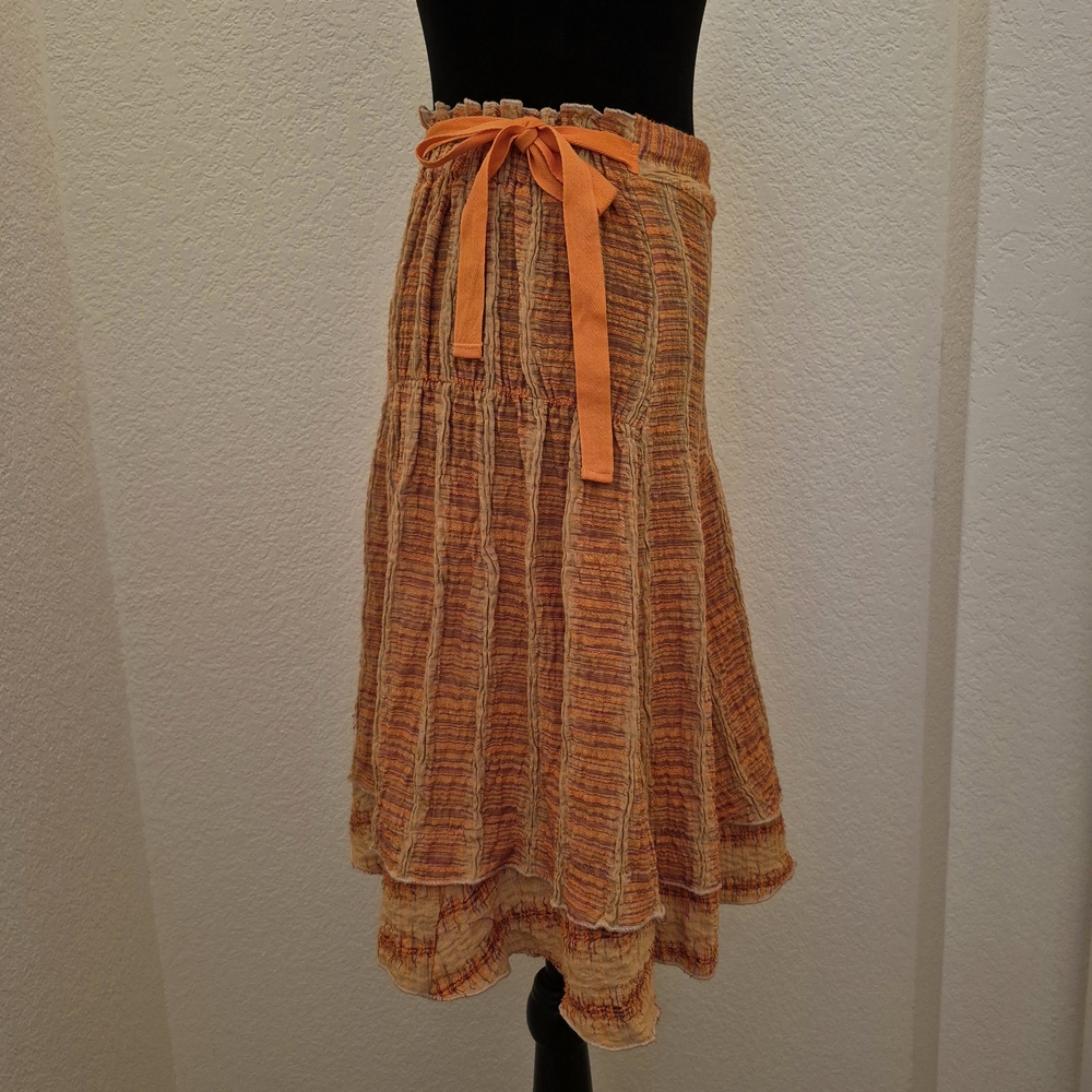 Sel Sel Chic Orange A-Line Skirt - Picture 4 of 11